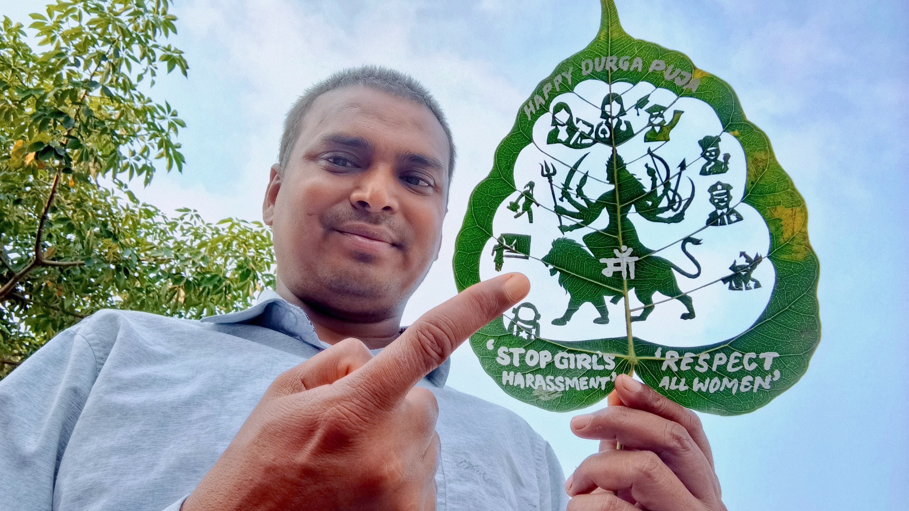 3 सेंटीमीटर के पत्ते पर ‘नारी शक्ति’ का महाघोष, मधुरेन्द्र ने मां दुर्गा के जरिए दिया बड़ा संदेश
